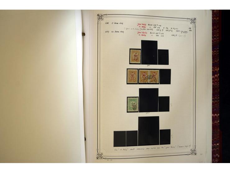 1865/1920, collection in two large Yvert-albums, very specialized with types and perfs, early issues incl. tête-bêche prints,