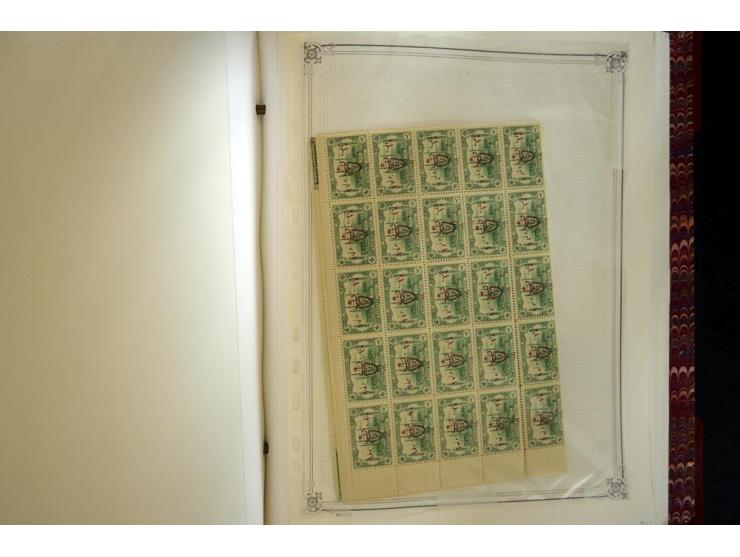 1865/1920, collection in two large Yvert-albums, very specialized with types and perfs, early issues incl. tête-bêche prints,