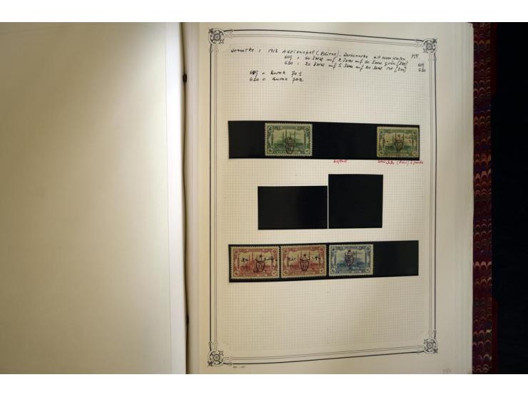 1865/1920, collection in two large Yvert-albums, very specialized with types and perfs, early issues incl. tête-bêche prints,