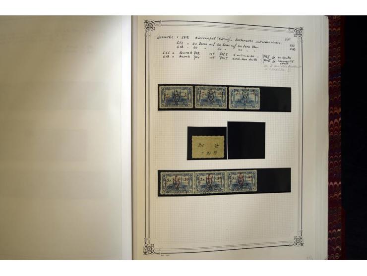 1865/1920, collection in two large Yvert-albums, very specialized with types and perfs, early issues incl. tête-bêche prints,