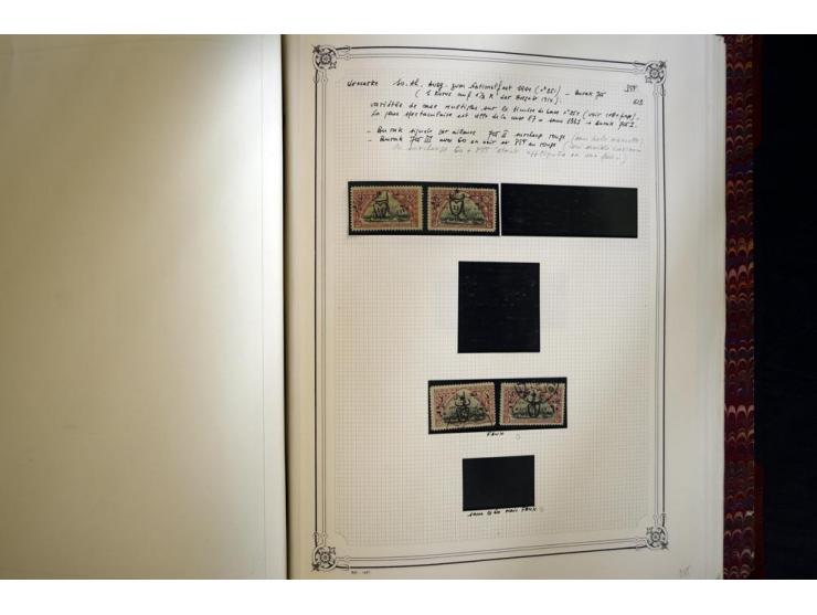 1865/1920, collection in two large Yvert-albums, very specialized with types and perfs, early issues incl. tête-bêche prints,