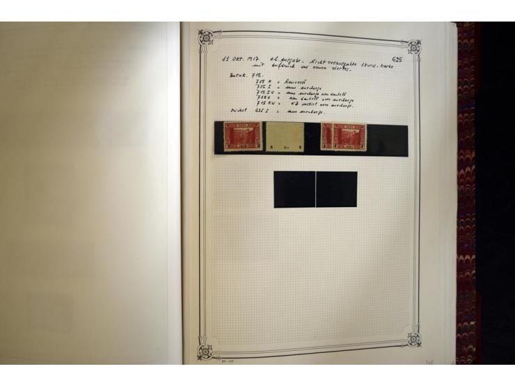 1865/1920, collection in two large Yvert-albums, very specialized with types and perfs, early issues incl. tête-bêche prints,
