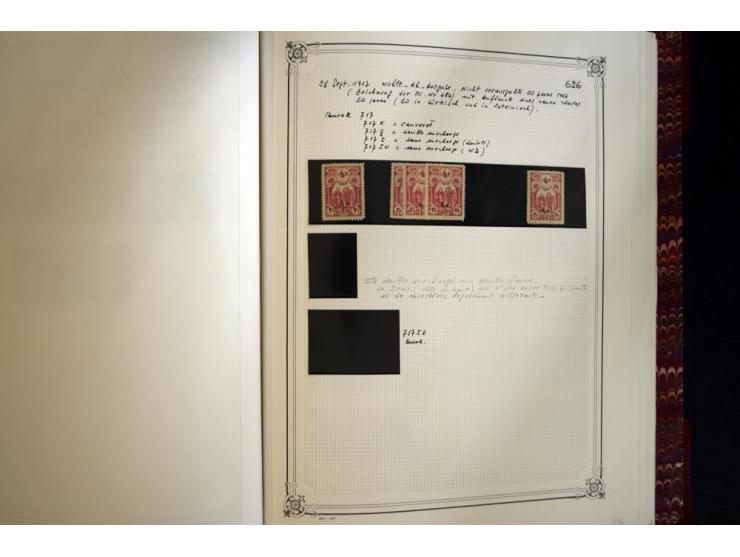 1865/1920, collection in two large Yvert-albums, very specialized with types and perfs, early issues incl. tête-bêche prints,
