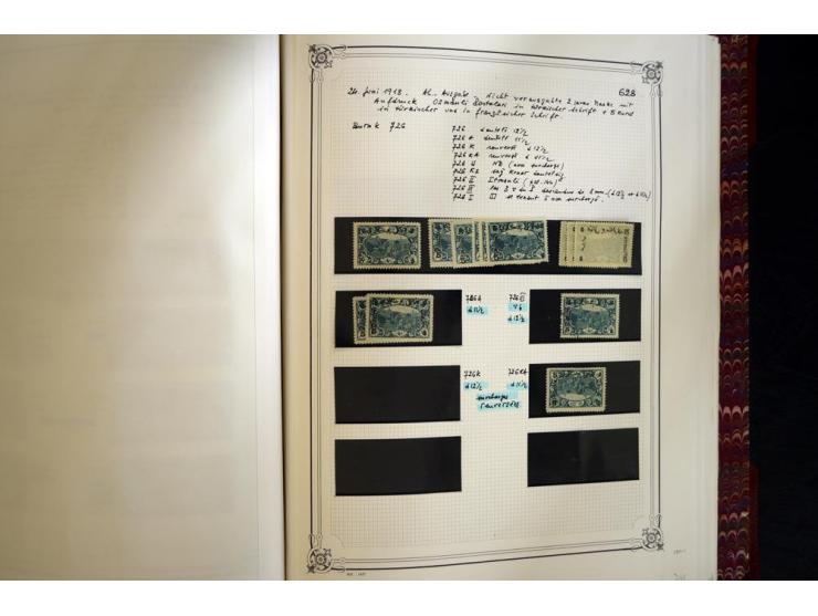 1865/1920, collection in two large Yvert-albums, very specialized with types and perfs, early issues incl. tête-bêche prints,