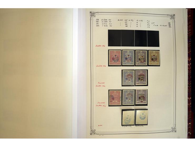 1865/1920, collection in two large Yvert-albums, very specialized with types and perfs, early issues incl. tête-bêche prints,