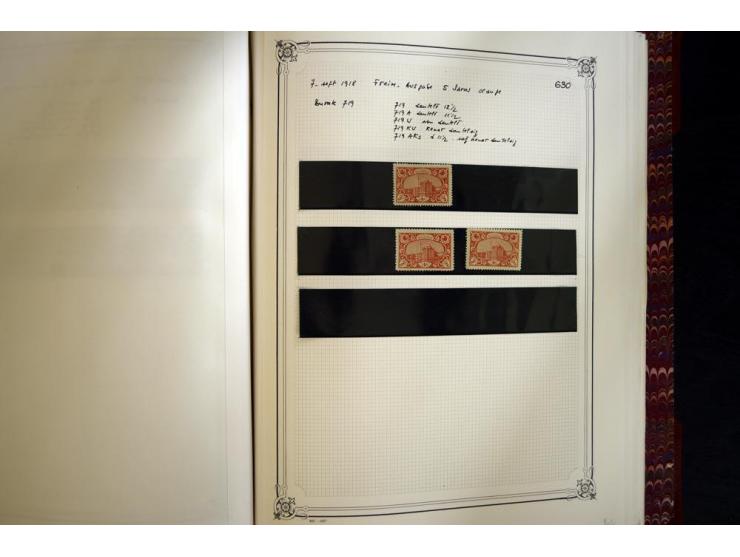1865/1920, collection in two large Yvert-albums, very specialized with types and perfs, early issues incl. tête-bêche prints,