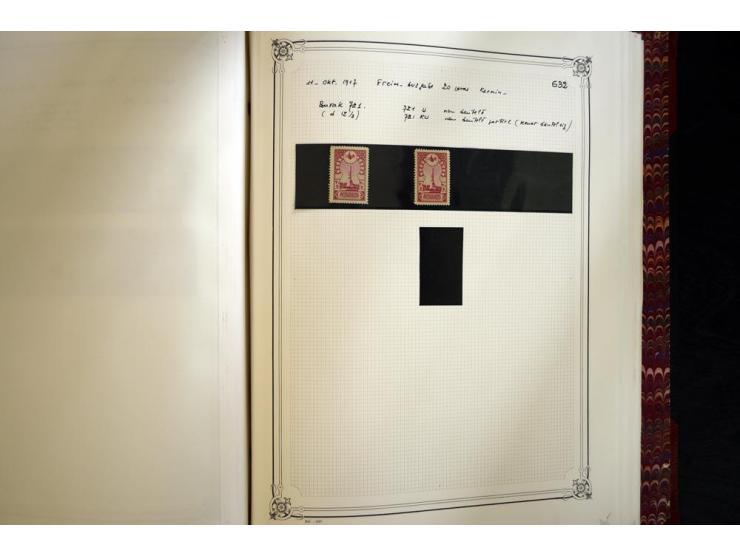 1865/1920, collection in two large Yvert-albums, very specialized with types and perfs, early issues incl. tête-bêche prints,
