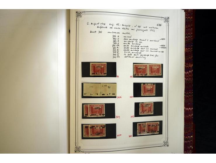 1865/1920, collection in two large Yvert-albums, very specialized with types and perfs, early issues incl. tête-bêche prints,