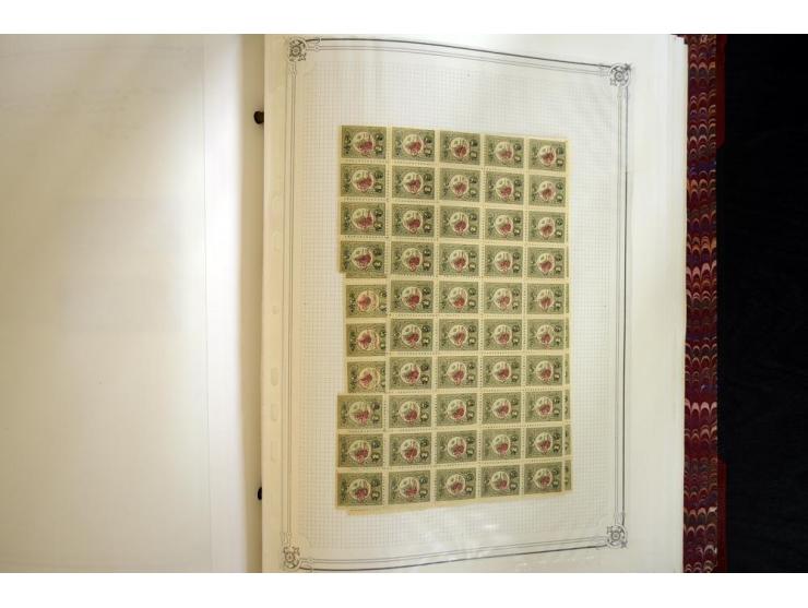 1865/1920, collection in two large Yvert-albums, very specialized with types and perfs, early issues incl. tête-bêche prints,