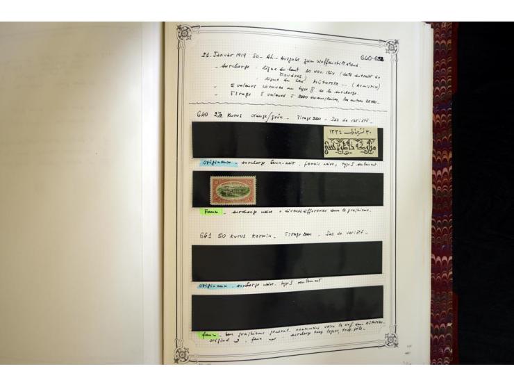 1865/1920, collection in two large Yvert-albums, very specialized with types and perfs, early issues incl. tête-bêche prints,