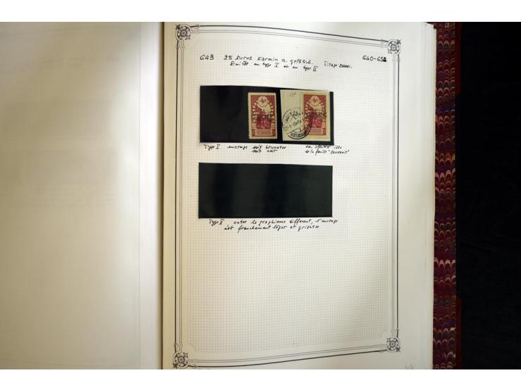 1865/1920, collection in two large Yvert-albums, very specialized with types and perfs, early issues incl. tête-bêche prints,