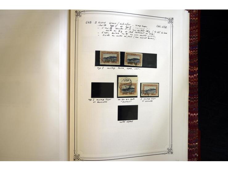 1865/1920, collection in two large Yvert-albums, very specialized with types and perfs, early issues incl. tête-bêche prints,