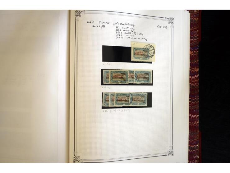 1865/1920, collection in two large Yvert-albums, very specialized with types and perfs, early issues incl. tête-bêche prints,