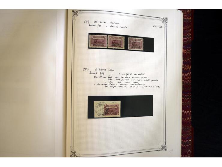 1865/1920, collection in two large Yvert-albums, very specialized with types and perfs, early issues incl. tête-bêche prints,