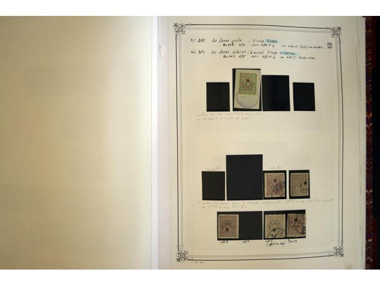 1865/1920, collection in two large Yvert-albums, very specialized with types and perfs, early issues incl. tête-bêche prints,