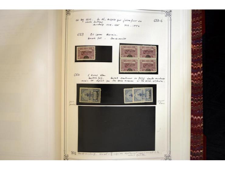 1865/1920, collection in two large Yvert-albums, very specialized with types and perfs, early issues incl. tête-bêche prints,
