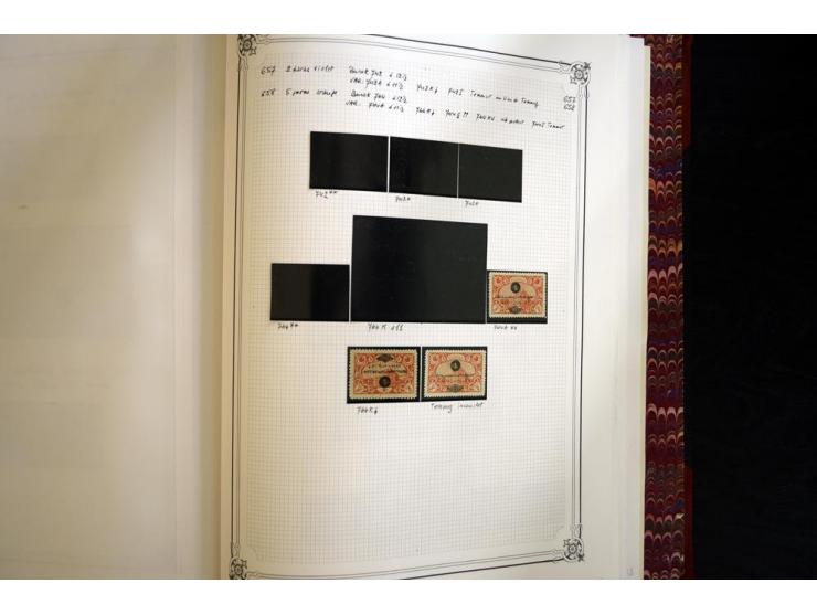 1865/1920, collection in two large Yvert-albums, very specialized with types and perfs, early issues incl. tête-bêche prints,