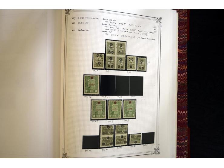 1865/1920, collection in two large Yvert-albums, very specialized with types and perfs, early issues incl. tête-bêche prints,