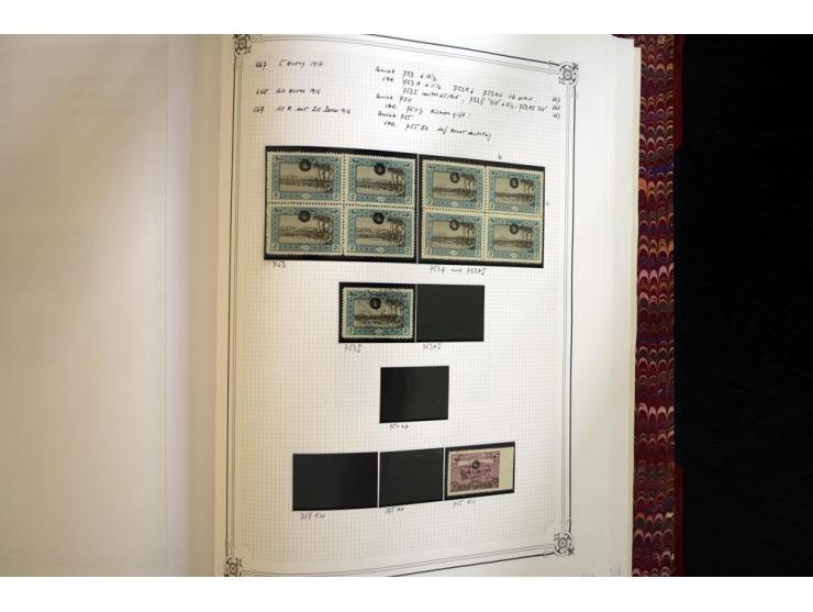 1865/1920, collection in two large Yvert-albums, very specialized with types and perfs, early issues incl. tête-bêche prints,