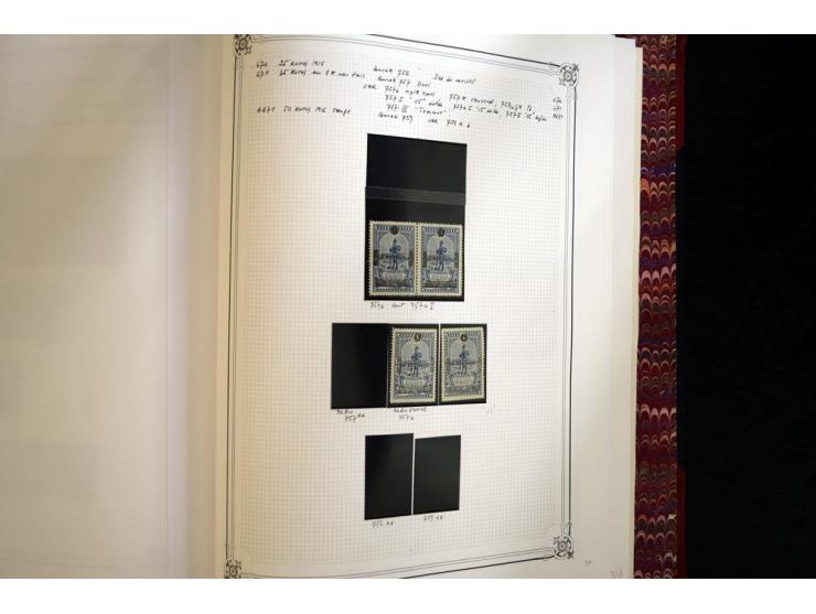 1865/1920, collection in two large Yvert-albums, very specialized with types and perfs, early issues incl. tête-bêche prints,