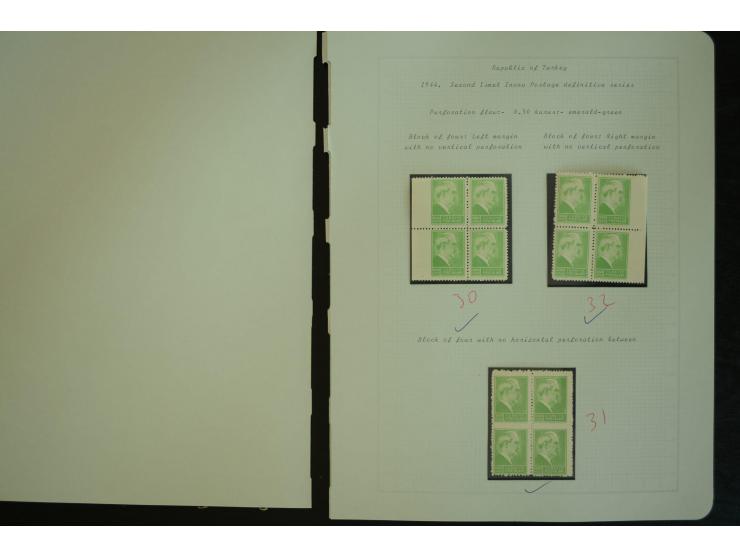 1865/1980, collection of 1250 mint stamps, printing errors and varieties starting Ottoman Empire Duloz issue incl. Red Cresce