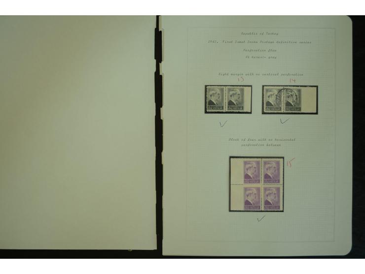 1865/1980, collection of 1250 mint stamps, printing errors and varieties starting Ottoman Empire Duloz issue incl. Red Cresce