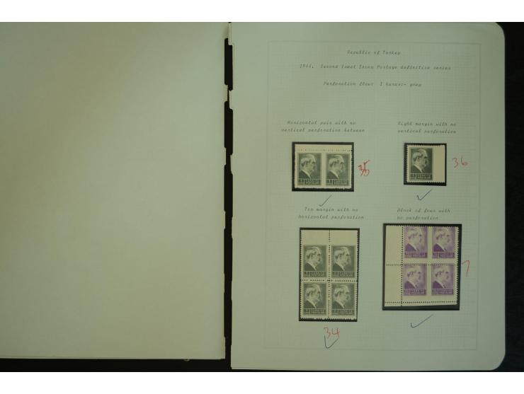 1865/1980, collection of 1250 mint stamps, printing errors and varieties starting Ottoman Empire Duloz issue incl. Red Cresce