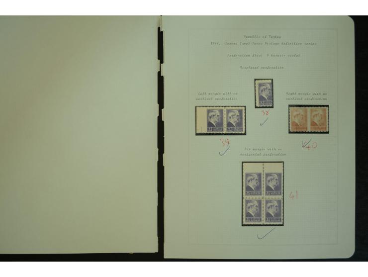 1865/1980, collection of 1250 mint stamps, printing errors and varieties starting Ottoman Empire Duloz issue incl. Red Cresce