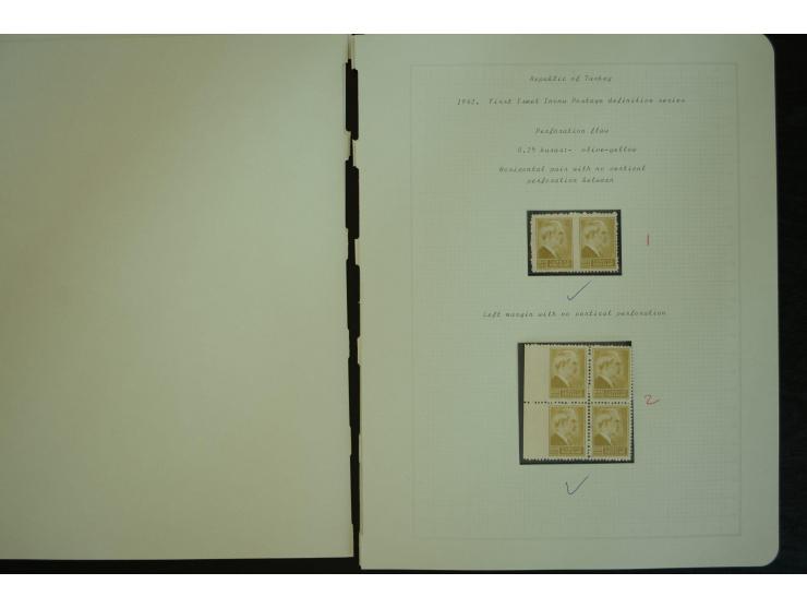 1865/1980, collection of 1250 mint stamps, printing errors and varieties starting Ottoman Empire Duloz issue incl. Red Cresce