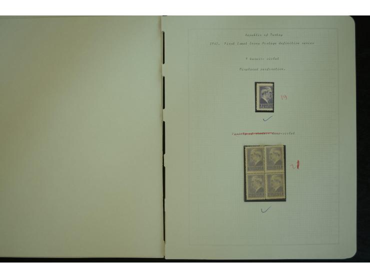 1865/1980, collection of 1250 mint stamps, printing errors and varieties starting Ottoman Empire Duloz issue incl. Red Cresce