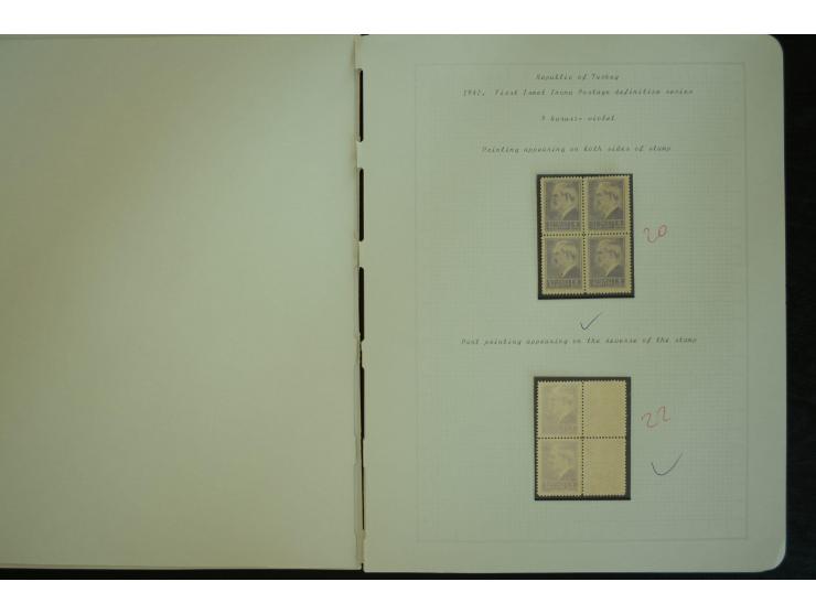 1865/1980, collection of 1250 mint stamps, printing errors and varieties starting Ottoman Empire Duloz issue incl. Red Cresce