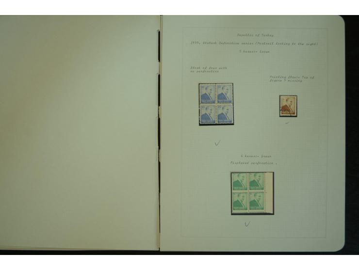1865/1980, collection of 1250 mint stamps, printing errors and varieties starting Ottoman Empire Duloz issue incl. Red Cresce