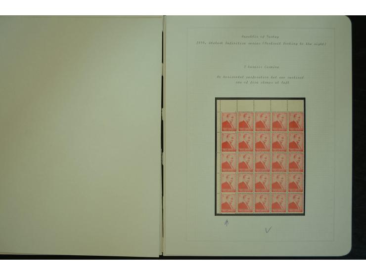 1865/1980, collection of 1250 mint stamps, printing errors and varieties starting Ottoman Empire Duloz issue incl. Red Cresce