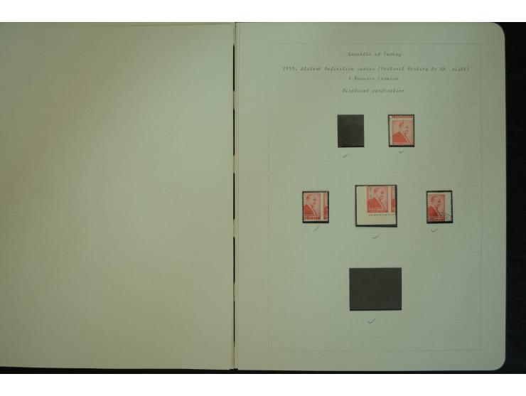 1865/1980, collection of 1250 mint stamps, printing errors and varieties starting Ottoman Empire Duloz issue incl. Red Cresce