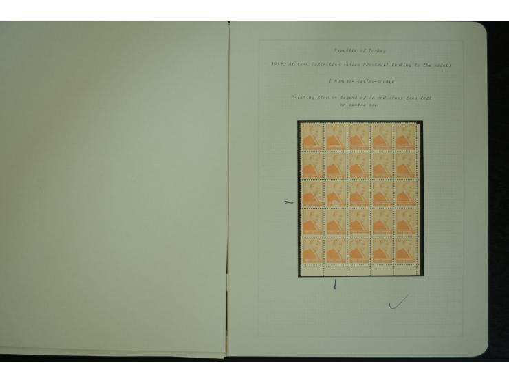 1865/1980, collection of 1250 mint stamps, printing errors and varieties starting Ottoman Empire Duloz issue incl. Red Cresce