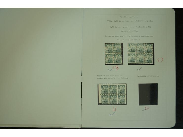 1865/1980, collection of 1250 mint stamps, printing errors and varieties starting Ottoman Empire Duloz issue incl. Red Cresce