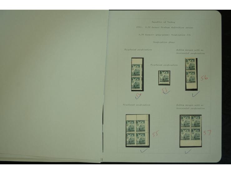 1865/1980, collection of 1250 mint stamps, printing errors and varieties starting Ottoman Empire Duloz issue incl. Red Cresce