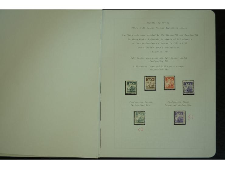 1865/1980, collection of 1250 mint stamps, printing errors and varieties starting Ottoman Empire Duloz issue incl. Red Cresce