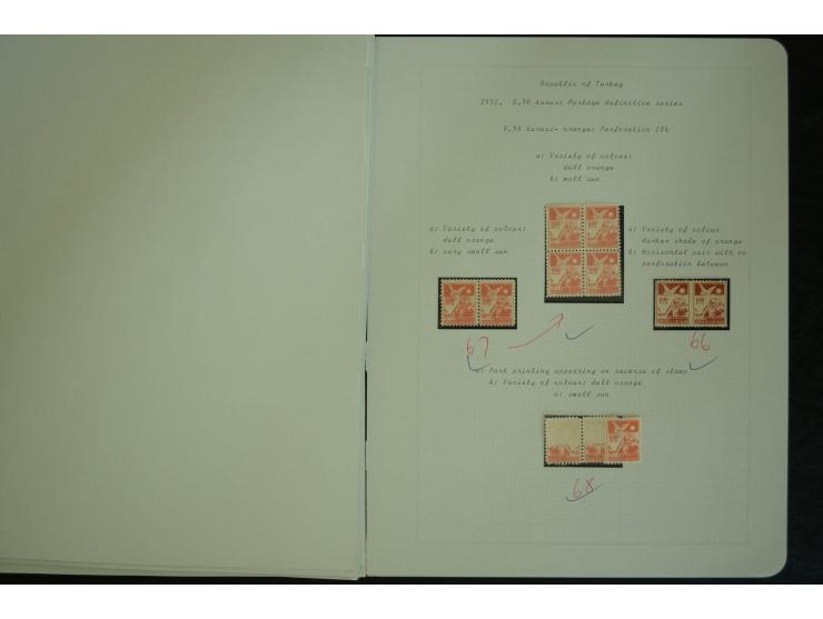 1865/1980, collection of 1250 mint stamps, printing errors and varieties starting Ottoman Empire Duloz issue incl. Red Cresce