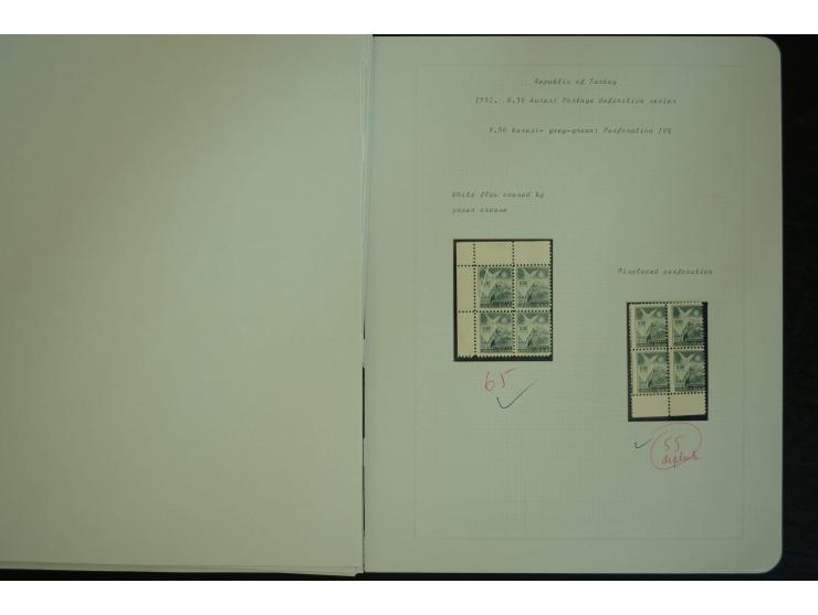 1865/1980, collection of 1250 mint stamps, printing errors and varieties starting Ottoman Empire Duloz issue incl. Red Cresce