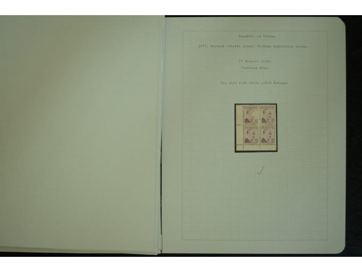 1865/1980, collection of 1250 mint stamps, printing errors and varieties starting Ottoman Empire Duloz issue incl. Red Cresce