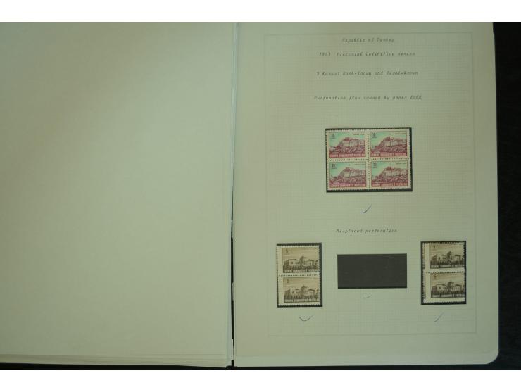 1865/1980, collection of 1250 mint stamps, printing errors and varieties starting Ottoman Empire Duloz issue incl. Red Cresce