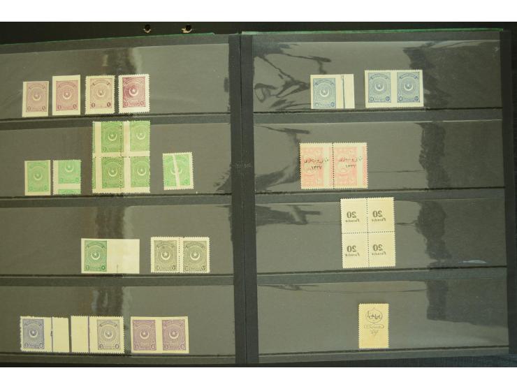 1865/1980, collection of 1250 mint stamps, printing errors and varieties starting Ottoman Empire Duloz issue incl. Red Cresce