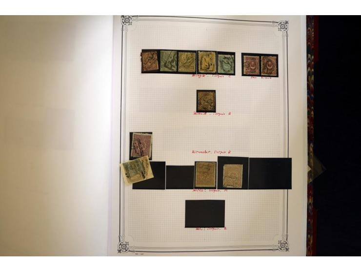 1865/1920,  Stempelsammlung nach Spezialkatalog Brand-Ceylan im Yvert-Album. Über 1500 sehr saubere klare Stempel meist auf M