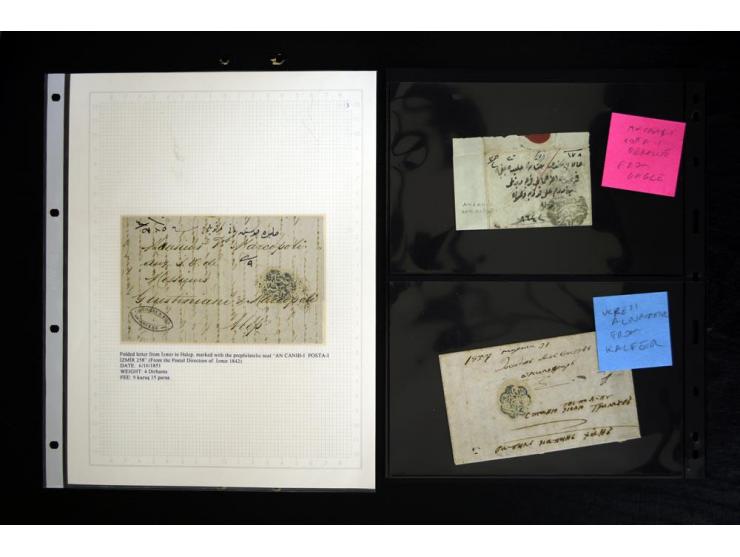 1840/62 (about), 17 pre-philatelic covers and letters and one registered letter receipt with negative seal cancellations, inc