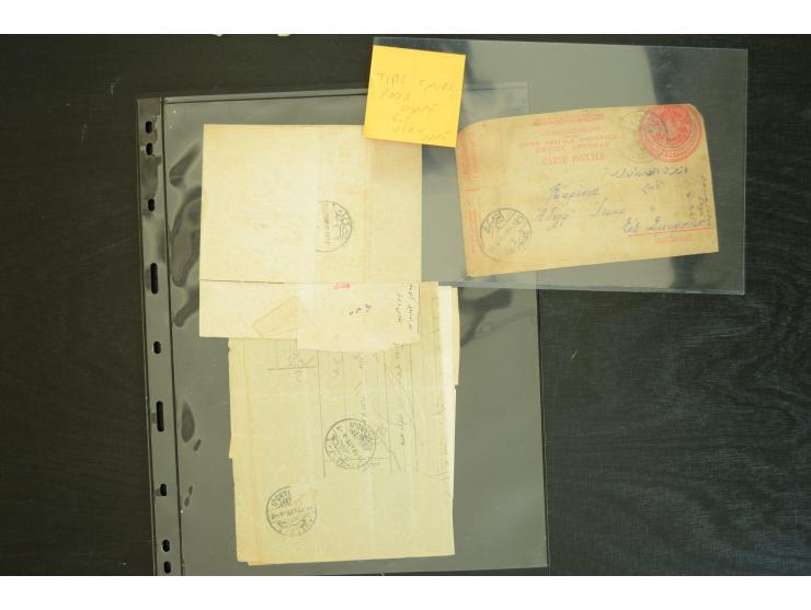 1860/1918 (ca.), accumulation of about 70 cards and letter plus several postal forms incl. scarce cancellations as prephilate