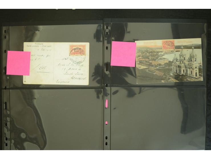 1860/1918 (ca.), accumulation of about 70 cards and letter plus several postal forms incl. scarce cancellations as prephilate