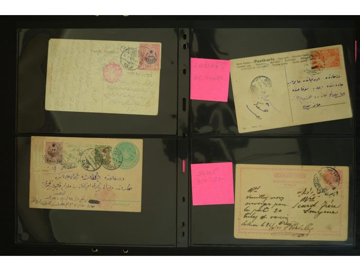 1860/1918 (ca.), accumulation of about 70 cards and letter plus several postal forms incl. scarce cancellations as prephilate