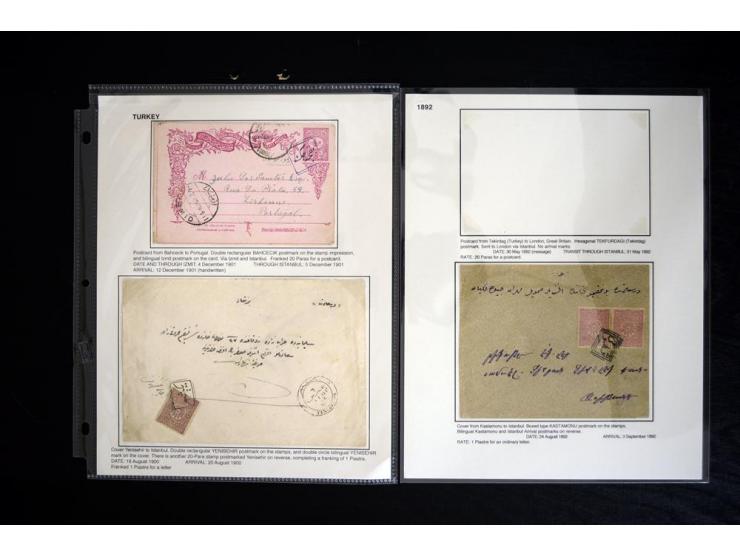 1863/1901, über 60 Briefe und Karten mit klassischen 'all Arabic'-Stempeln in diversen Typen, viele verschiedene Orte mit tei