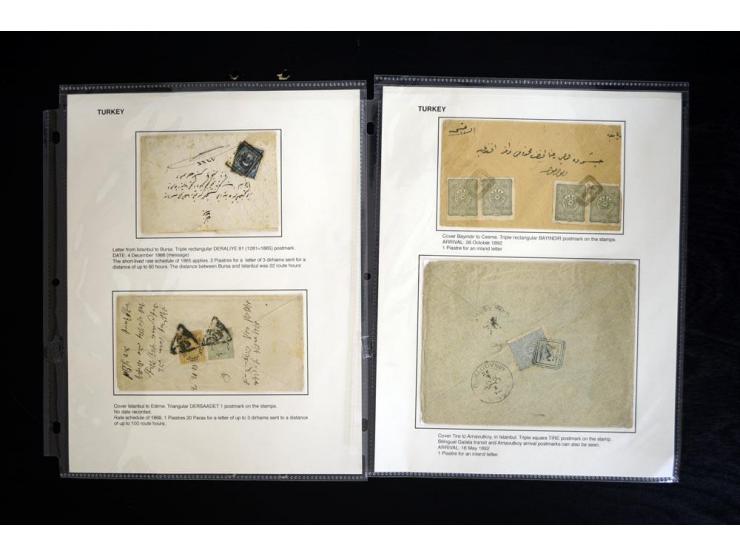 1863/1901, über 60 Briefe und Karten mit klassischen 'all Arabic'-Stempeln in diversen Typen, viele verschiedene Orte mit tei